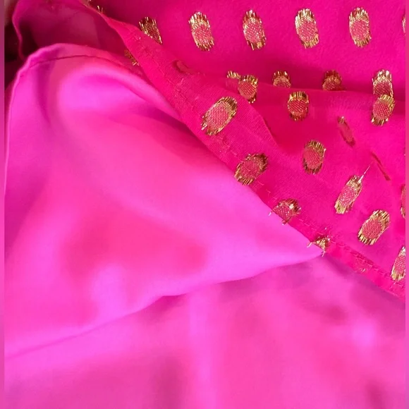 Lilly Pulitzer Pink and Gold Silk “Colby” Dress - Picture 8 of 10
